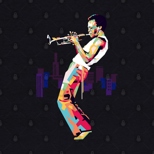 jazzman with horn wpap pop art by BAJAJU